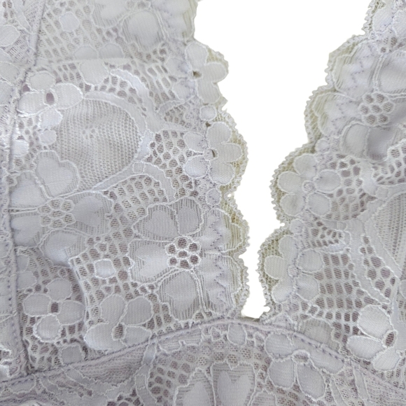 Intimately Free People Lace Halter Bralette Purple Lined Bra Medium - Picture 3 of 8